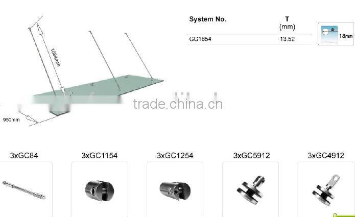 Stainless Steel Tempered Glass Canopy "MINI"