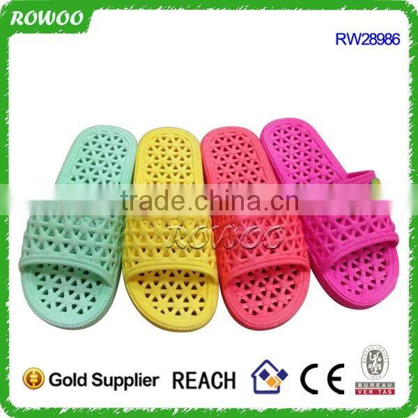 Custom made slippers brand name, non slip shower slippers,latest ladies pvc slipper designs