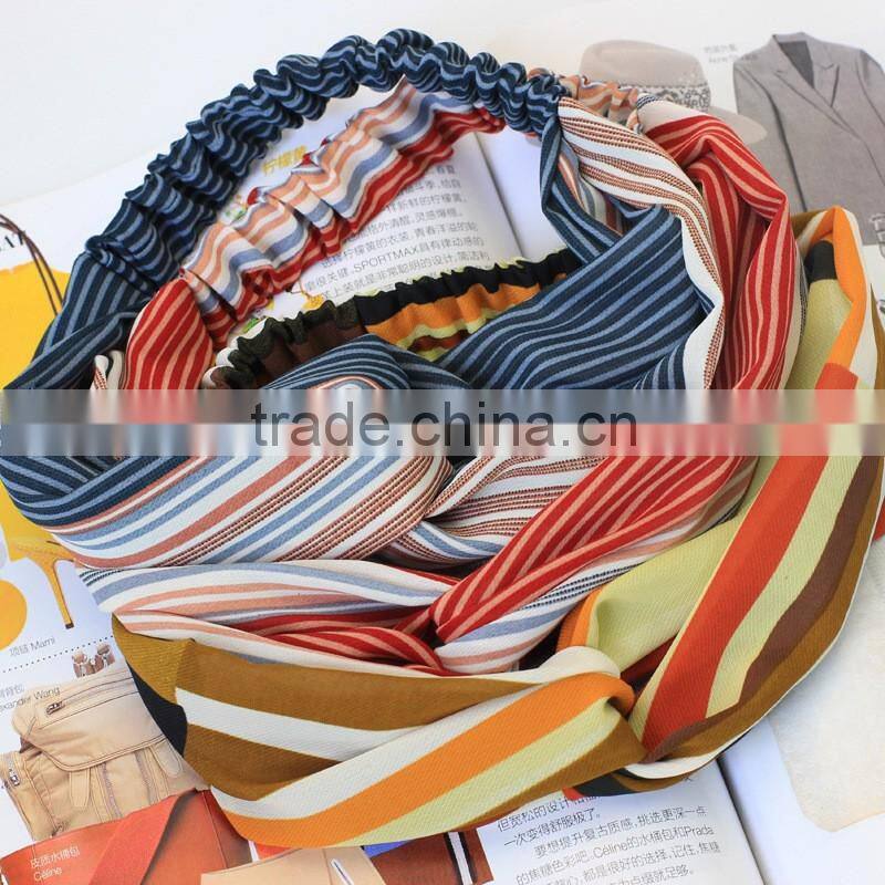 fashion new design floral fabric printed different types of girls hair band headband