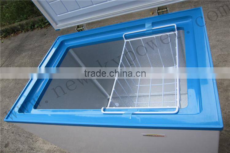 318L customized island freezer solar freezer 12v dc freezer compressor