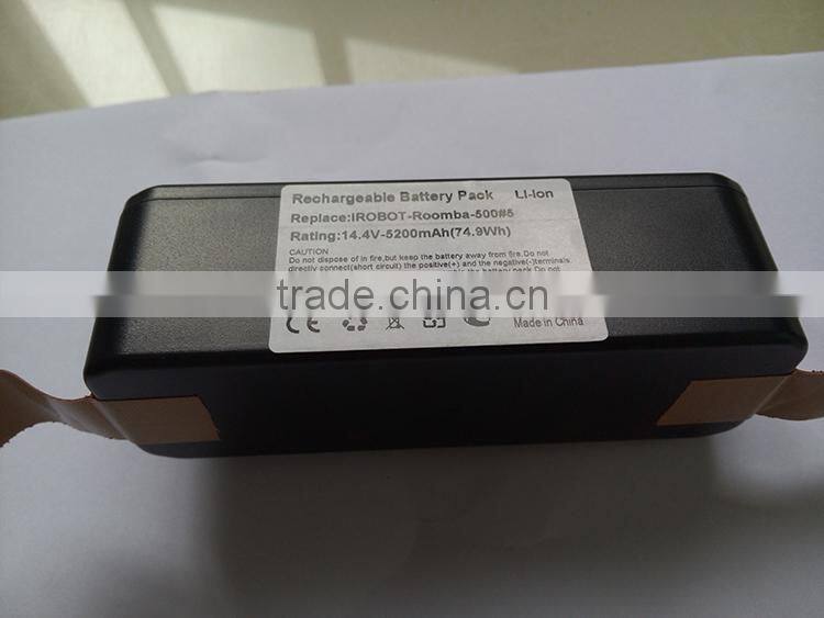 14.4V 5200mah replacement battery pack iRobot Roomba Lithium battery