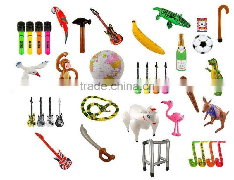 Inflatable Blow Up Toys Zimmer Frame Animals Guns Palm Trees Saxophones Guitars