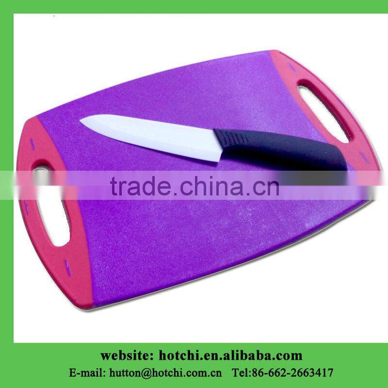 kitchen cutting board with 5" black ceramic knife
