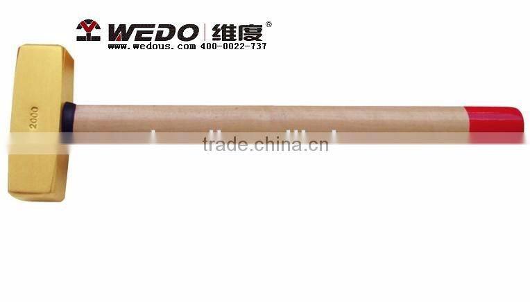 High quality German type brass sledge hammer; Die forged;China Manufacturer;OEM service; No MOQ