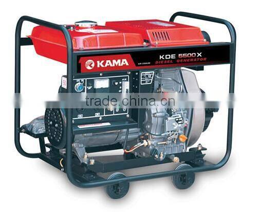 KAMA 5.25/6.25kva DC output Single phase small diesel generator Open-frame type for sale
