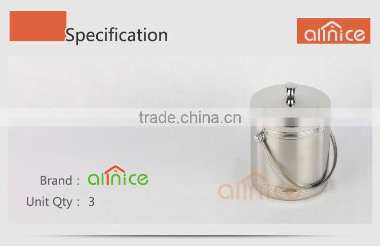 Top selling portable moving ice bucket/mental stainless steel ice cooler with rack&lid/ wine cooler pail