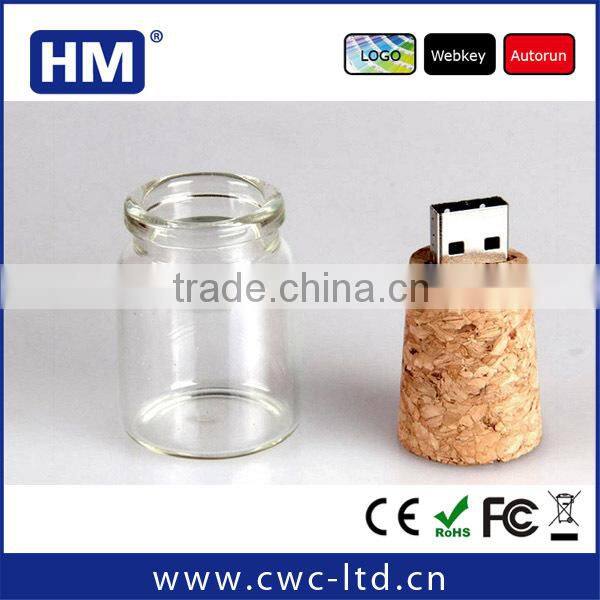 pen drive bottle with genuine capacity 2GB4GB8GB16GB choice on time delivery glass bottle shape