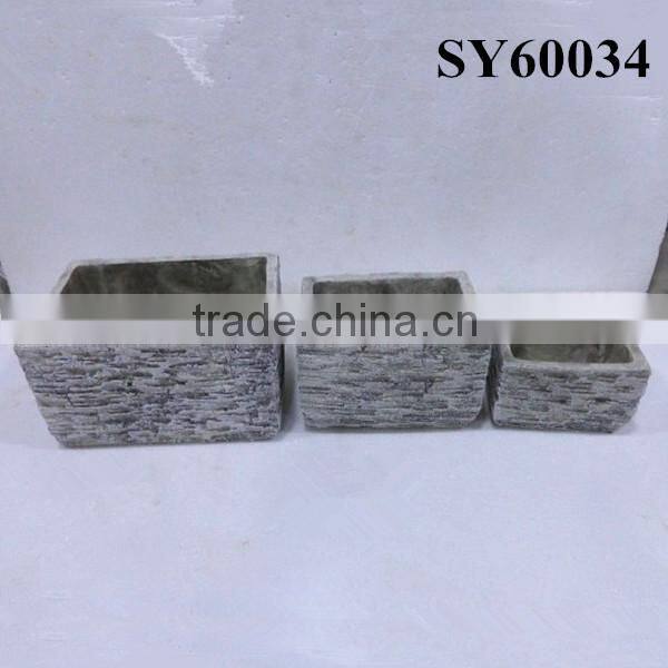 Cement pots for wholesale indoor petal shape flower pot