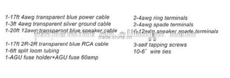 car amp wiring kit 0 AGW car auto wiring kit CCA FrankEver