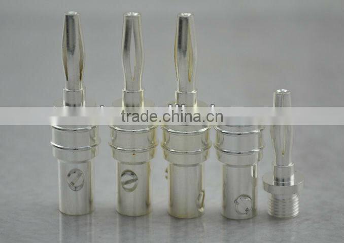 Audiocrast Pure Silver Plated Banana Plug Speaker Cable Wire Connector