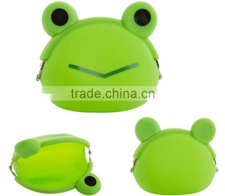 Hot style lovely mini coin purse soft circular cartoon silicone coin purse