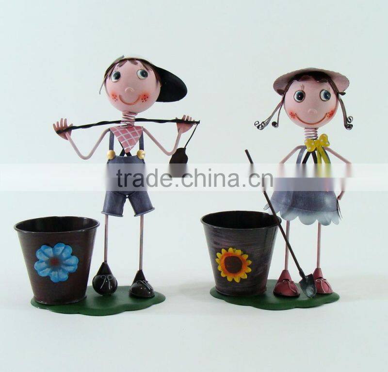Household Item Flower Doll Garden Iron Doll