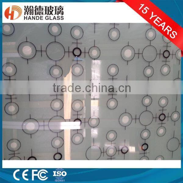 3.8MM beautiful silk screen glass