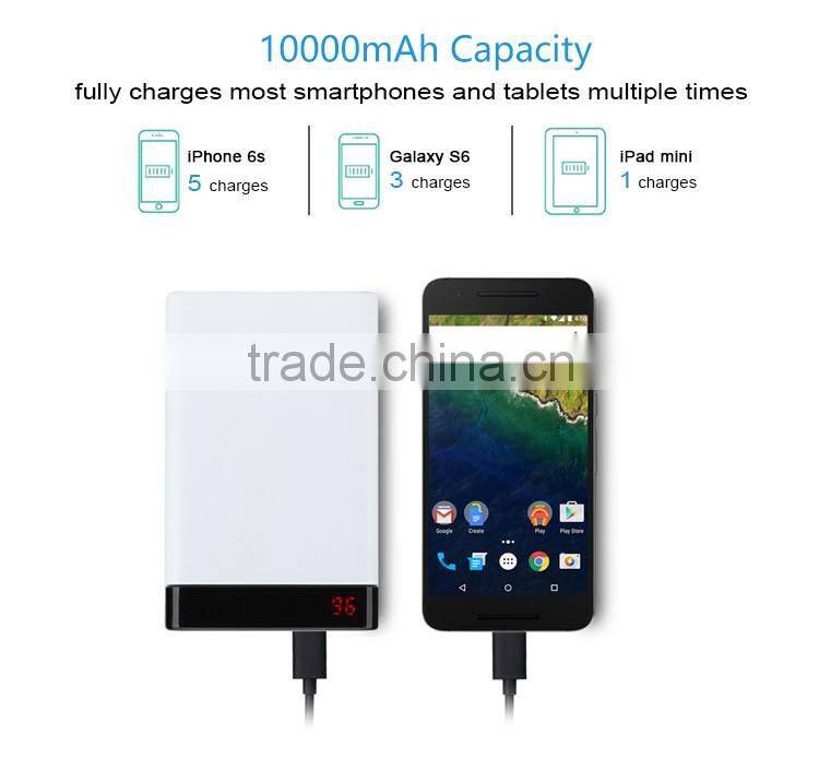 new arrival long lasting 10000mah type-c qc3.0 power bank