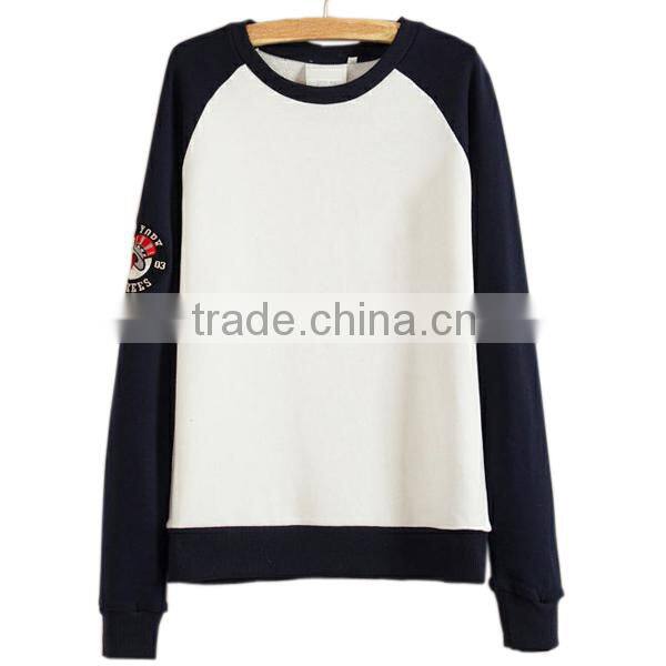 Sleeve With Embroidery Cheap Fleece Hoodies Raglan Design (lyh-060005)