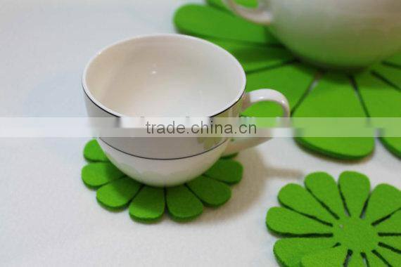 laser cut flower shape Felt placemats