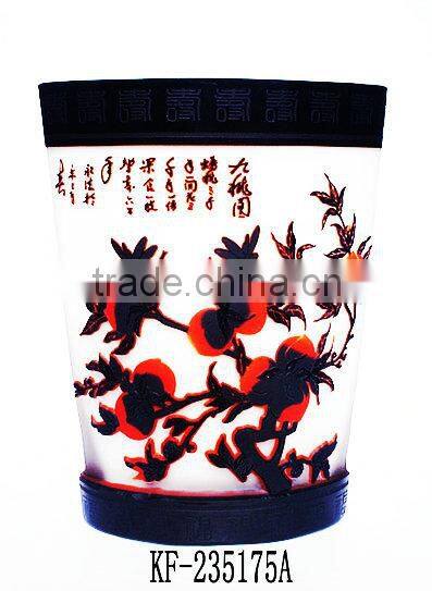 2014 New Special 3D-Carved Square Flower Glass Vase