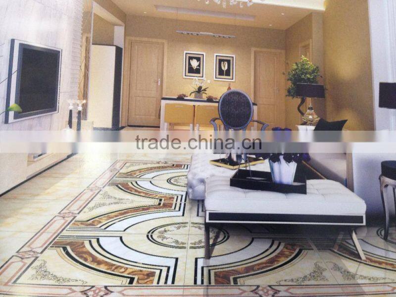 Microcrystal Flower Pattern Ceramic Tile Floor Carpet