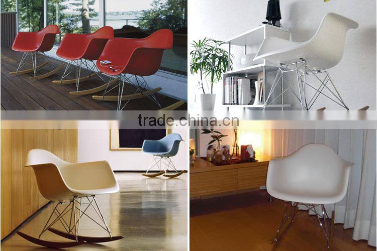 Furniture living room plastic seat with solid wood legs reading chair cheap price