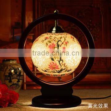 Vintage Industry Loft Style Iron Table Light Desk Lamp Porcelain For Bedroom Wedding Gift