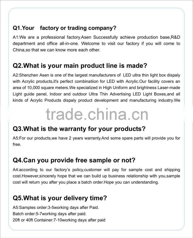 Advertising Edge Lit LED Slim Light Box