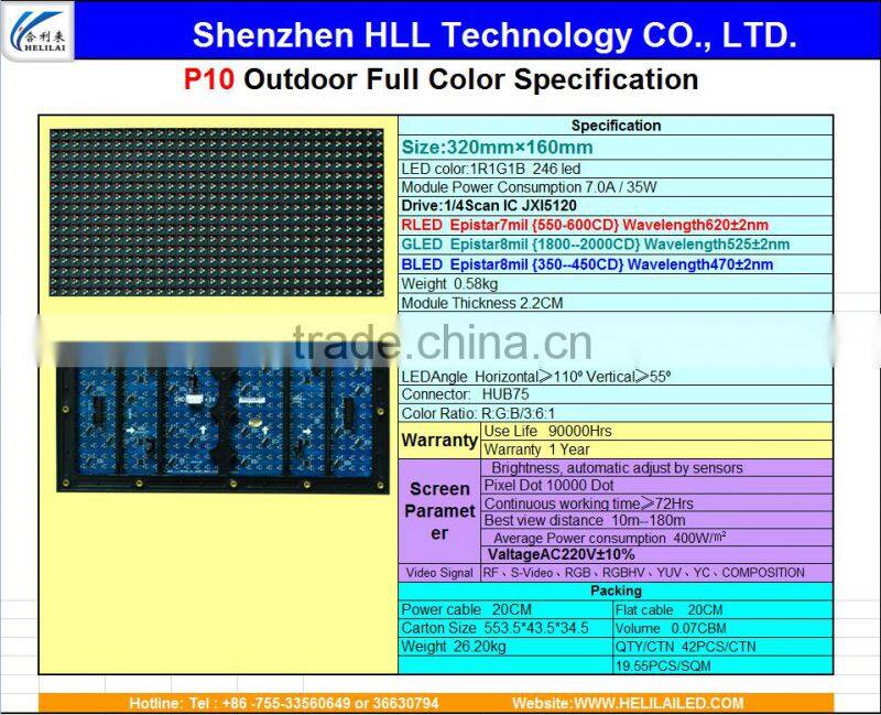 P 10 single color red module,outdoor red yellow blue green white moudule,p10 red led display module