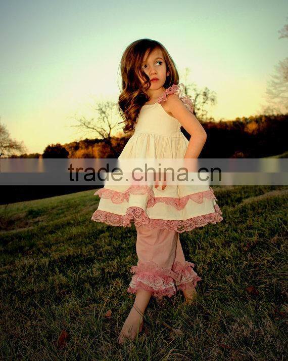 2015 yiwu koya factory wholesale pumpkin halloween girls fall boutique outfit white top hairbow ruffle pant set boutique outfits