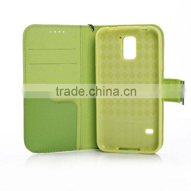Colorful hybrid leather case for Samsung galaxy S5