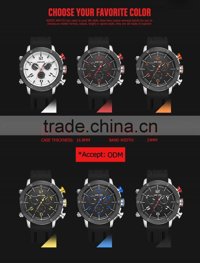 Mens watch japan movt quartz watch pu leather strap water resistant watch WH5206-9C
