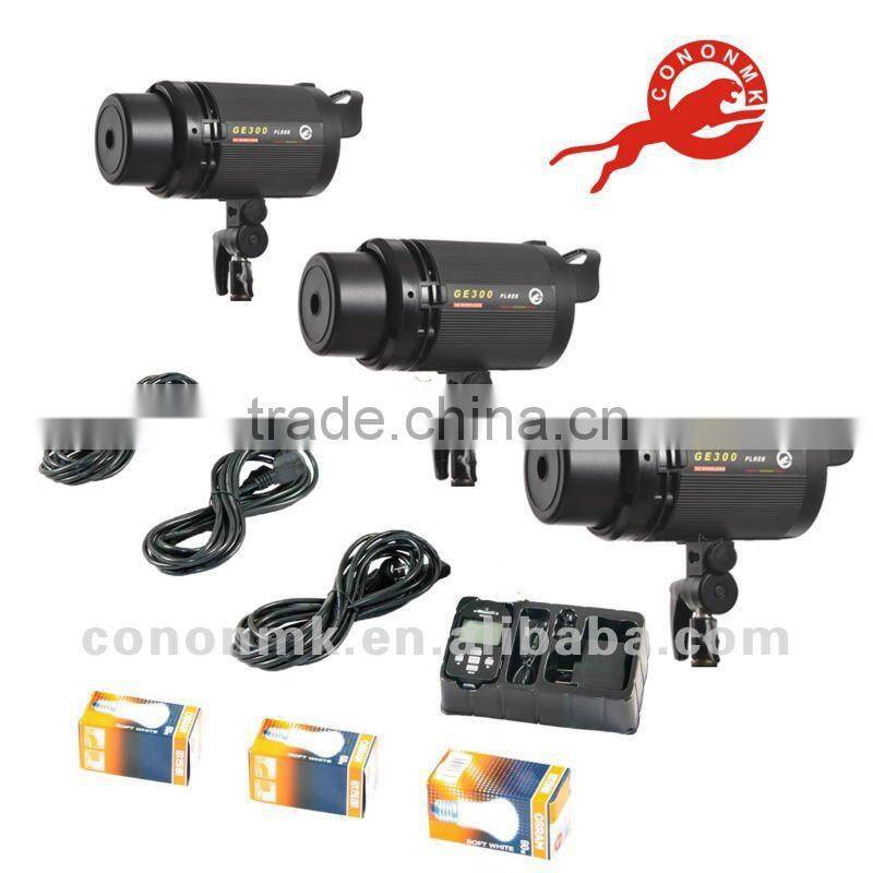 Hot sale cheap CONONMK GE300 new studio flash light kit