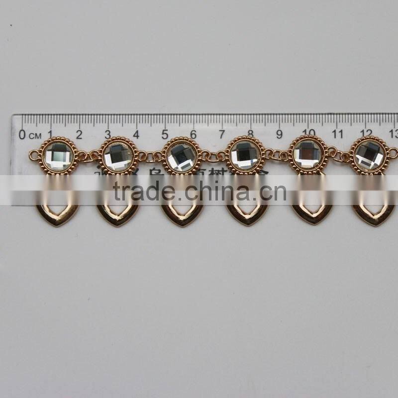metal connector for garment ornament &metalic rhinestone necklace