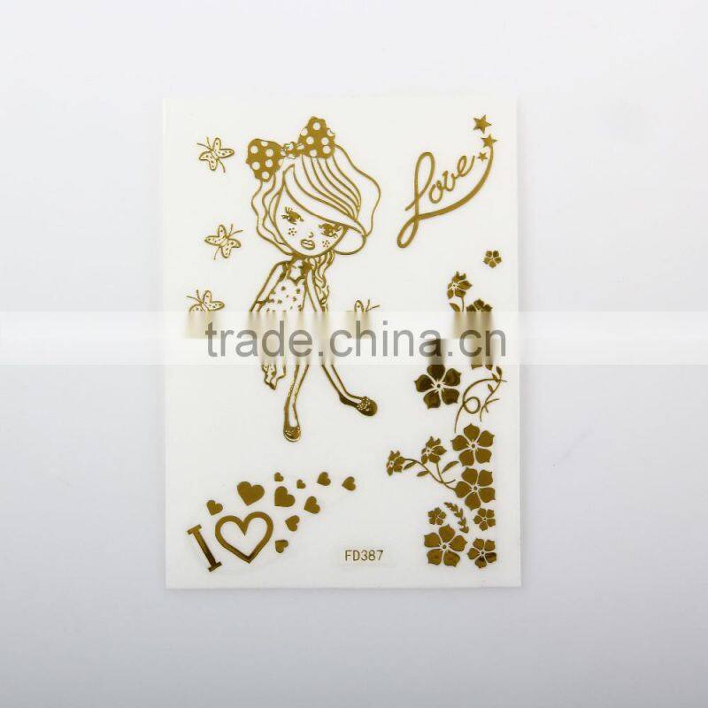 Easy decorating phone sticker 24k gold plating mobile phone sticker