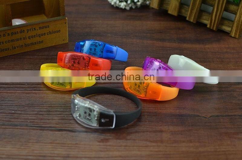 2016 Supply Eco-freindly Flashing Illumination Bracelet,sound activated led bracelet