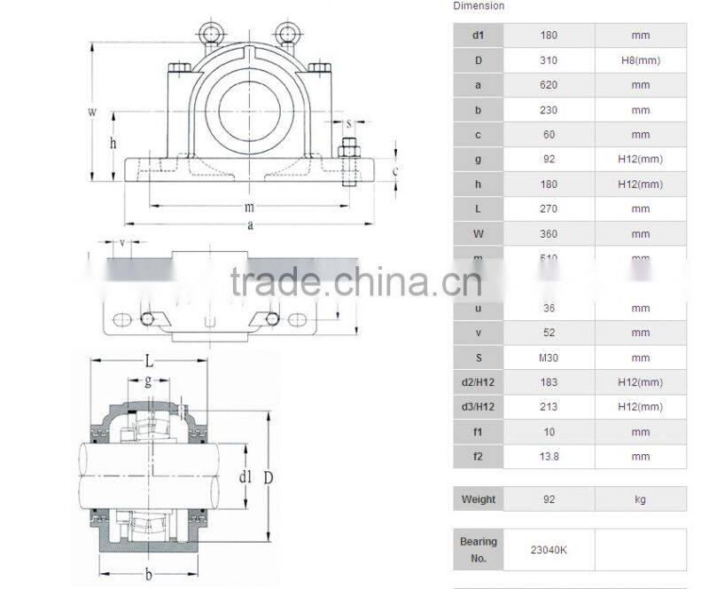 China bearing manufacturer all kinds of bearing housing bearing housing SD3040