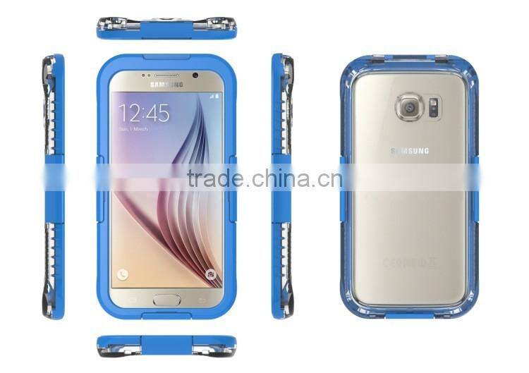 Popular Galaxy S6 Waterproof Case S6 Transparent Screen Protector, Heavy Duty Protective Carrying Cover Case for Galaxy S6