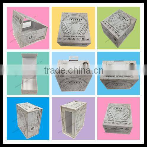 Beautiful design paper box with free sample and factory price for earphone packing