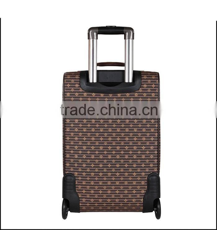 New designed PU travel luggage bag with printing