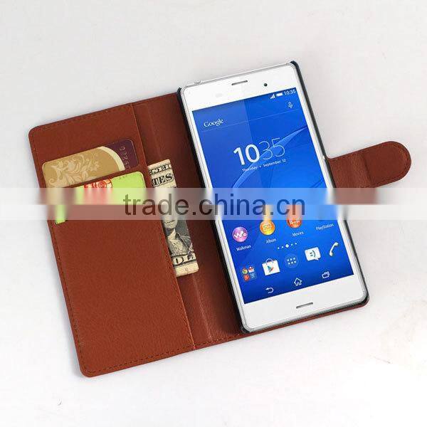 PU leather phone case for sony xperia z4 ,thin cover for sony xperia z4 smartphone