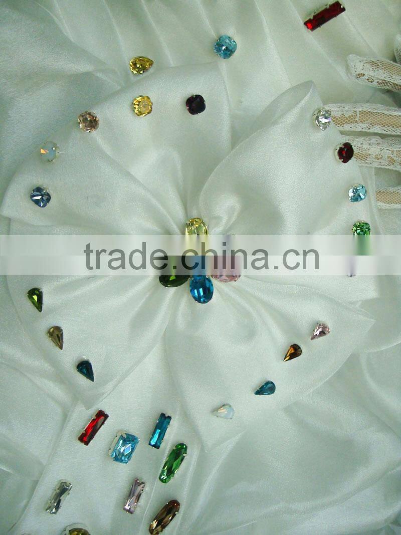 Blank sew on jewels rhinestones with metal claw settings strass crystal beads for jewelry maker