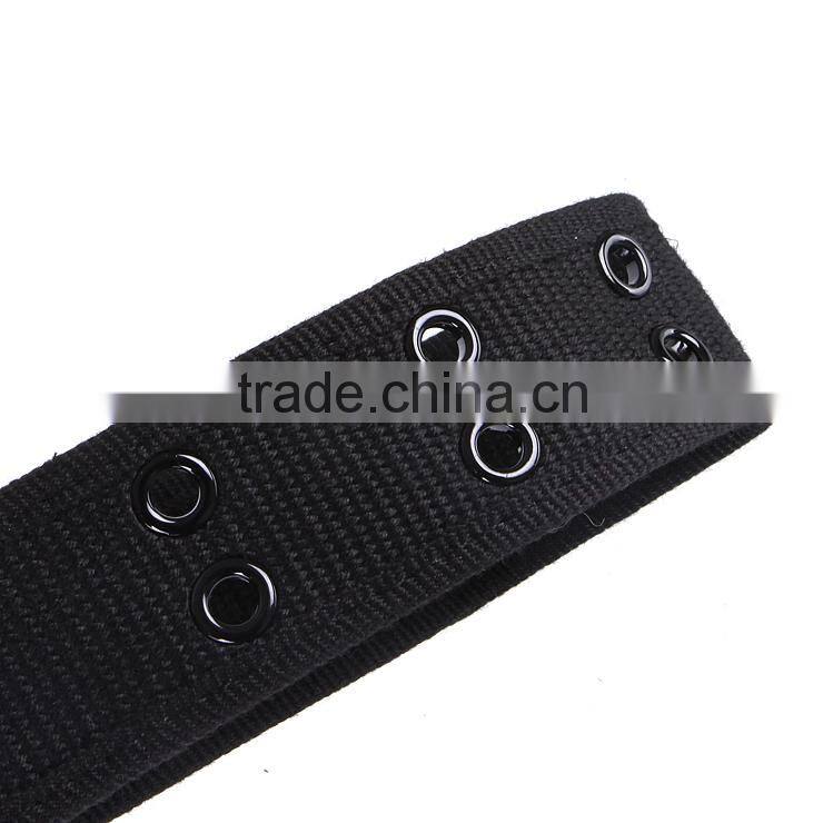2015 fashion design more buttonhole canvas belt