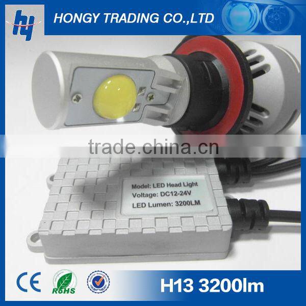high lumens H4 H13 9007 Hi lo H/L led headlight converion kit car lamp