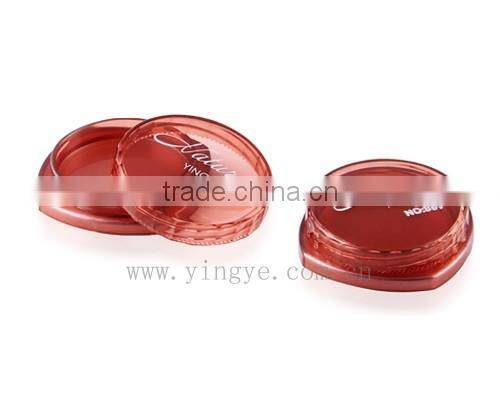 Makeup custom plastic protein compact powder case gold