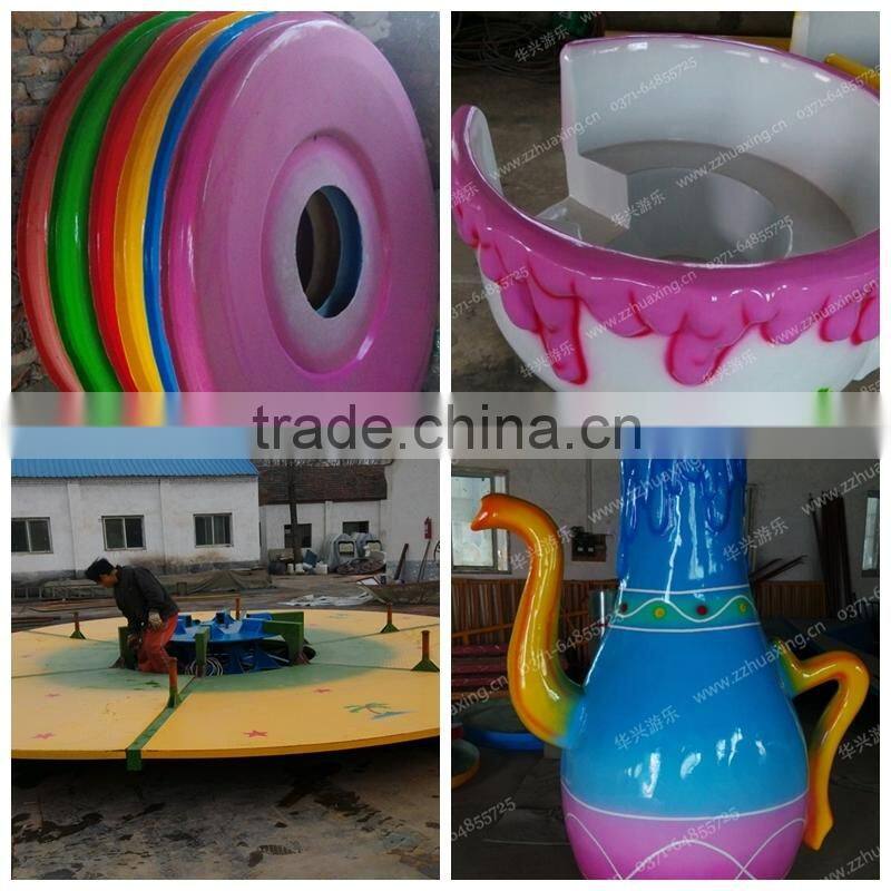 attractive amusement park machine chinese manufacture children love rotary coffee cup ride for sale