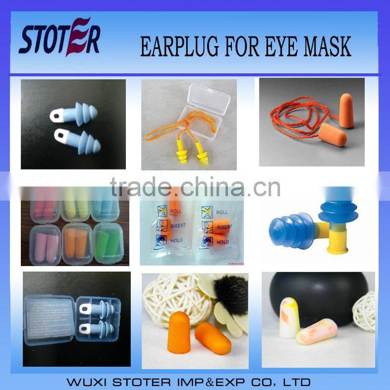 Silk material 3D sleep eye mask with PU foam sleep earplug