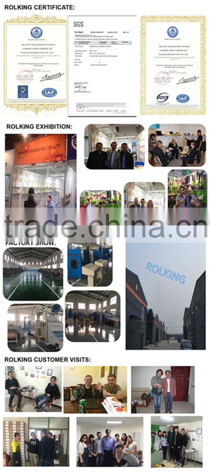 with SGS approved 100% merino suitable for hand made wool felt rope