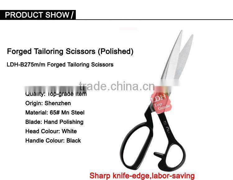LDH-BW275 Newest hand-forged long blade tailoring scissors