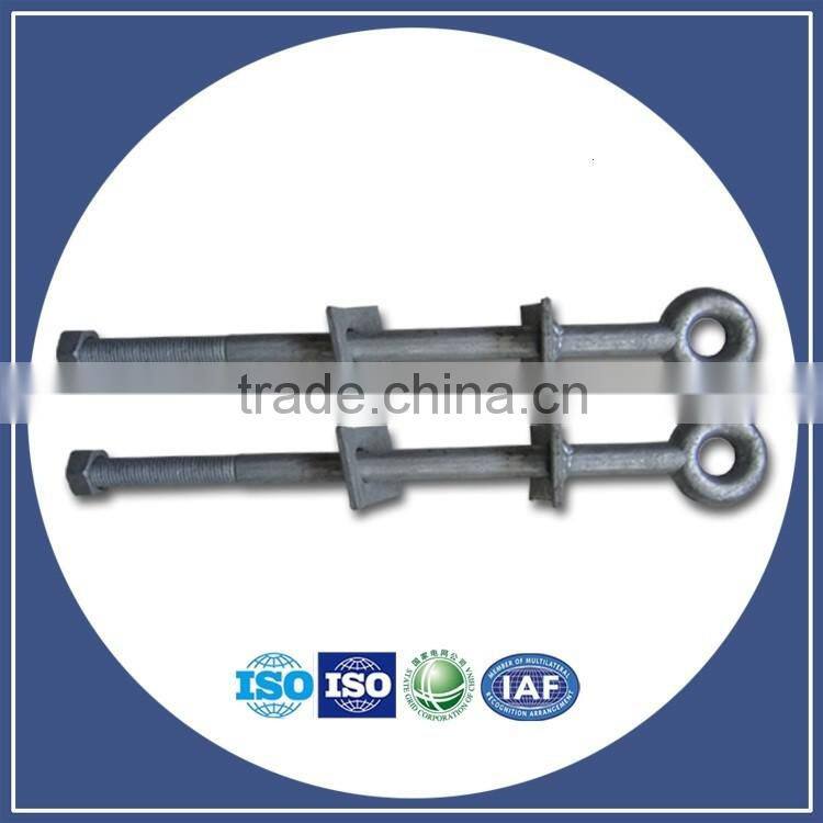 Ring eye bolts Carbon Steel Pigtail eye bolts with nuts galvanized double eye bolts