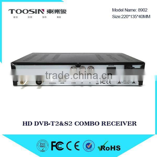 100% original factory product!!!HD combo dvb-s2 dvb-t2 satellite receiver