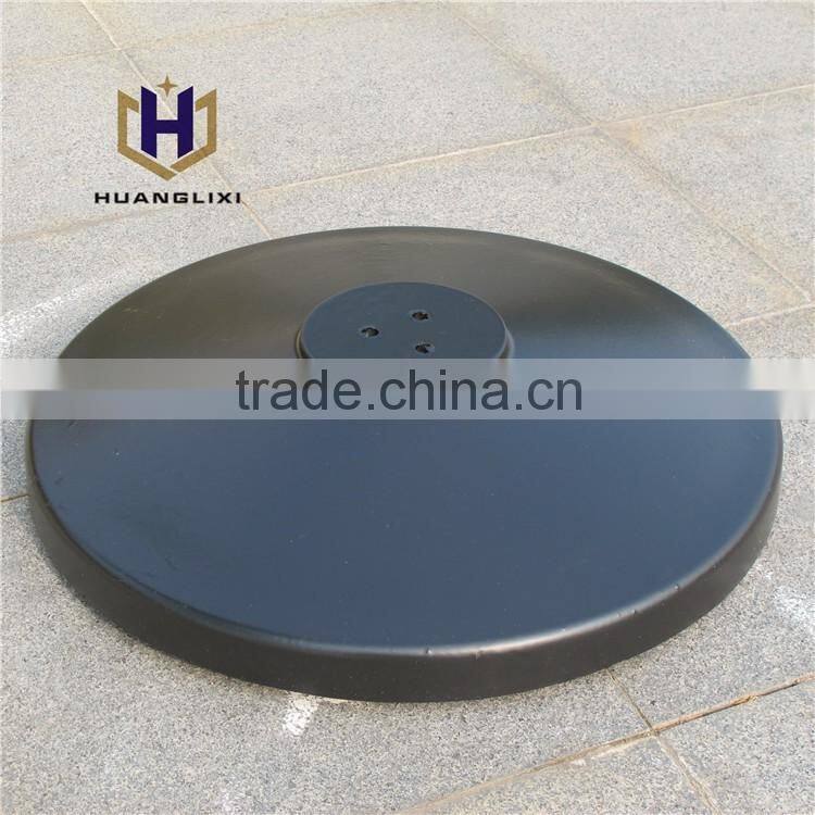 Cost effective composite table frame, composite plastic base, black table feet