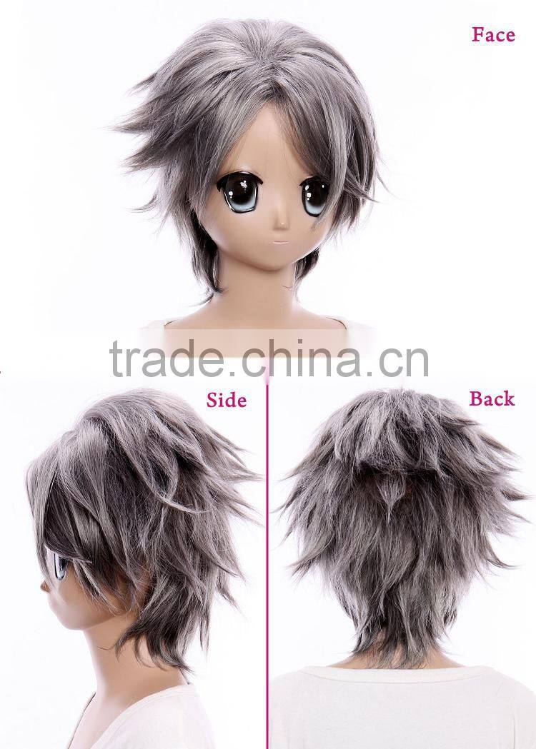 Excellent Factory synthetic heat resistant cheap cosplay wig starry sky Kazuki Shiranui jewish wig